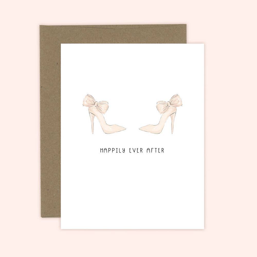 Happily Ever After Mrs + Mrs Newlywed Lesbian Gay LGBTQ+Greeting Card