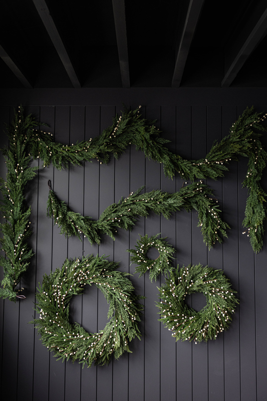 White Plum Berry Norfolk Cypress Real Touch Collection