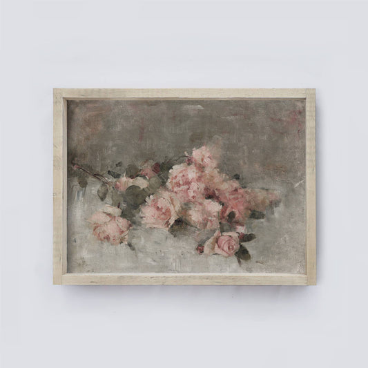 Vintage Flower Print Framed | Flower Painting A115