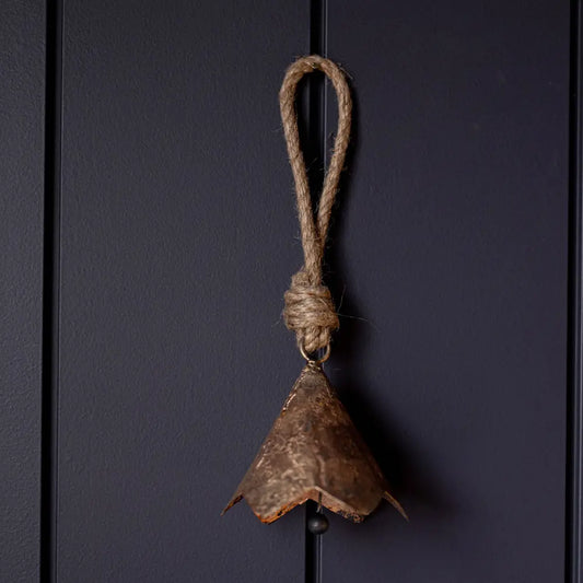 Scallop Iron Bell Vintage Inspired Ornament Christmas Decor