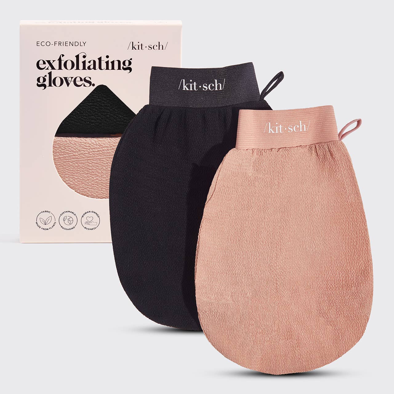 Exfoliating Gloves 2pc Set - Black & Terracotta - Magnolia Lane co. Home + Garden + Gift