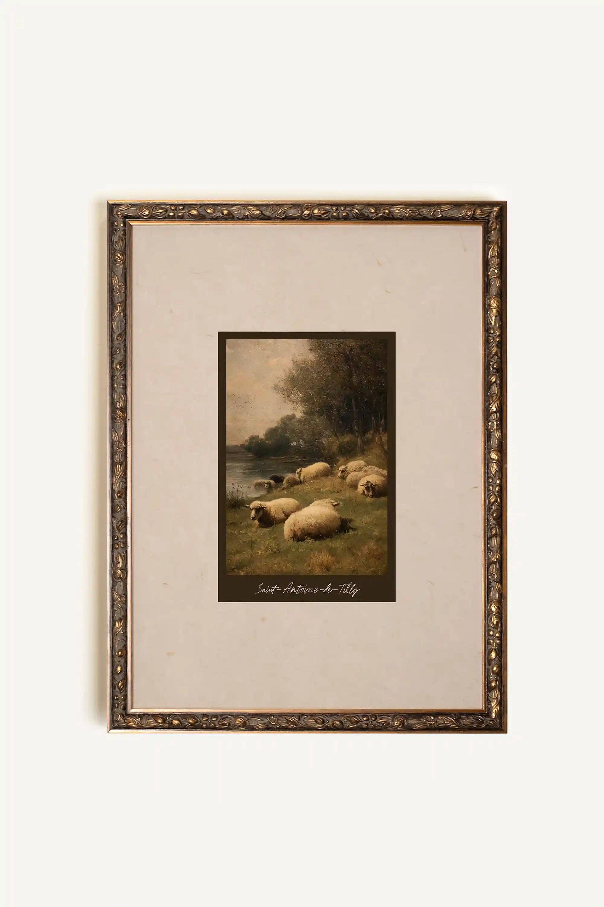 SAINT-ANTOINE-DE-TILLY, Oeuvre sur toile rigide, encadré Vintage Bronze - Magnolia Lane co. Home + Garden + Gift