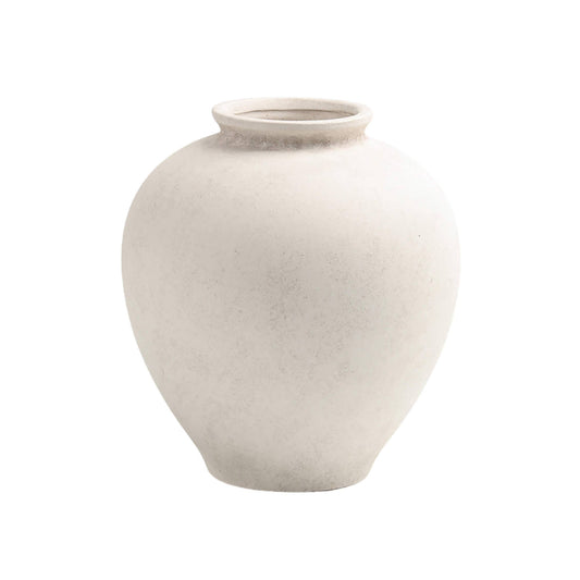 WHITE TERRACOTTA VASE LARGE - Magnolia Lane co. Home + Garden + Gift