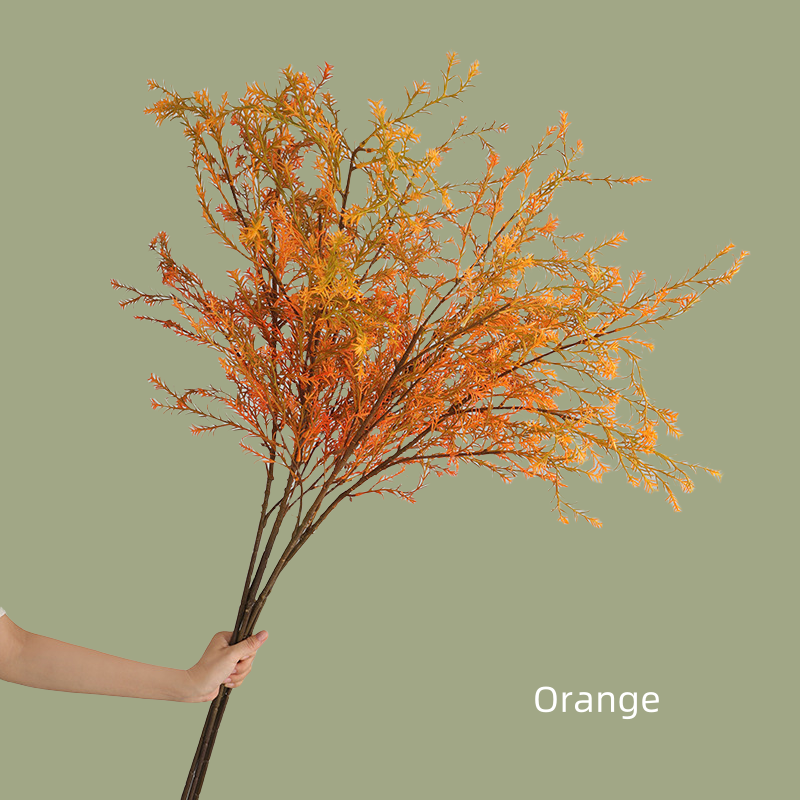 Artificial Golden willow branches Faux leaves Willow stem