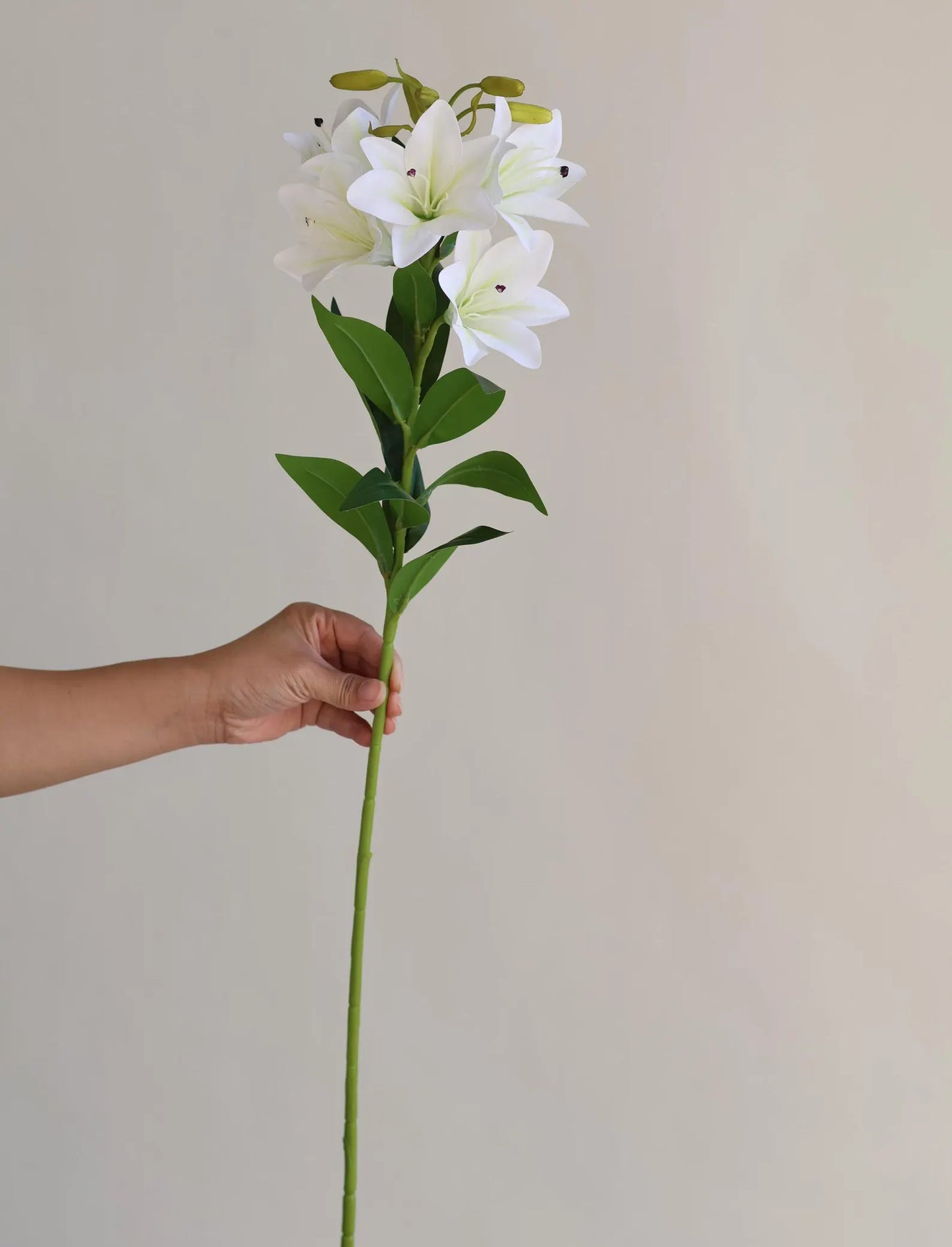 29.5" Faux White Lily