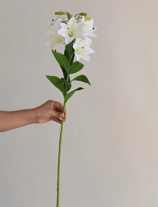 29.5" Faux White Lily