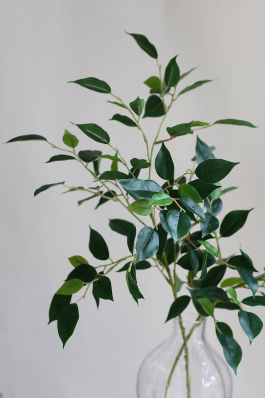 33" Faux Greenery Ficus Plant Stem