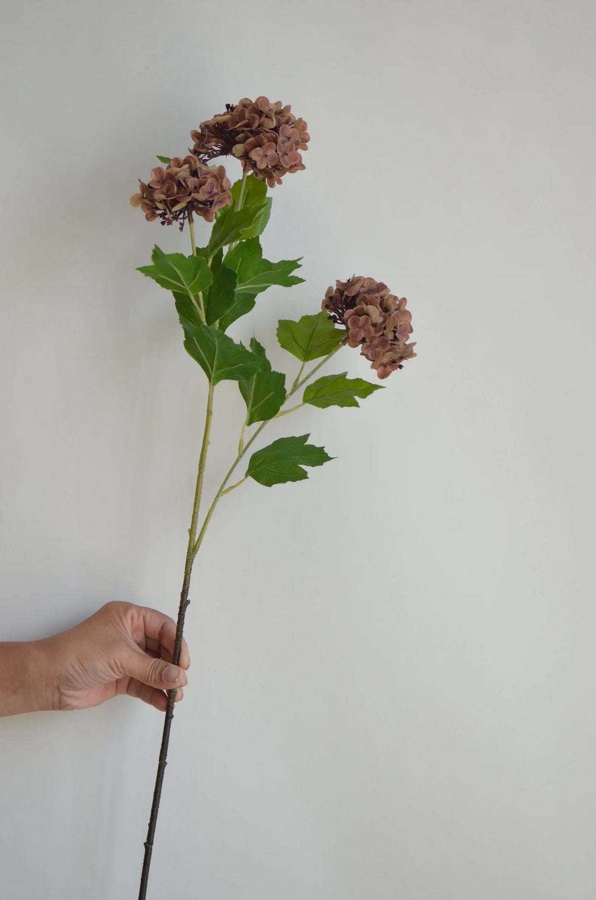 25" Artificial Snowball Flowers Branch