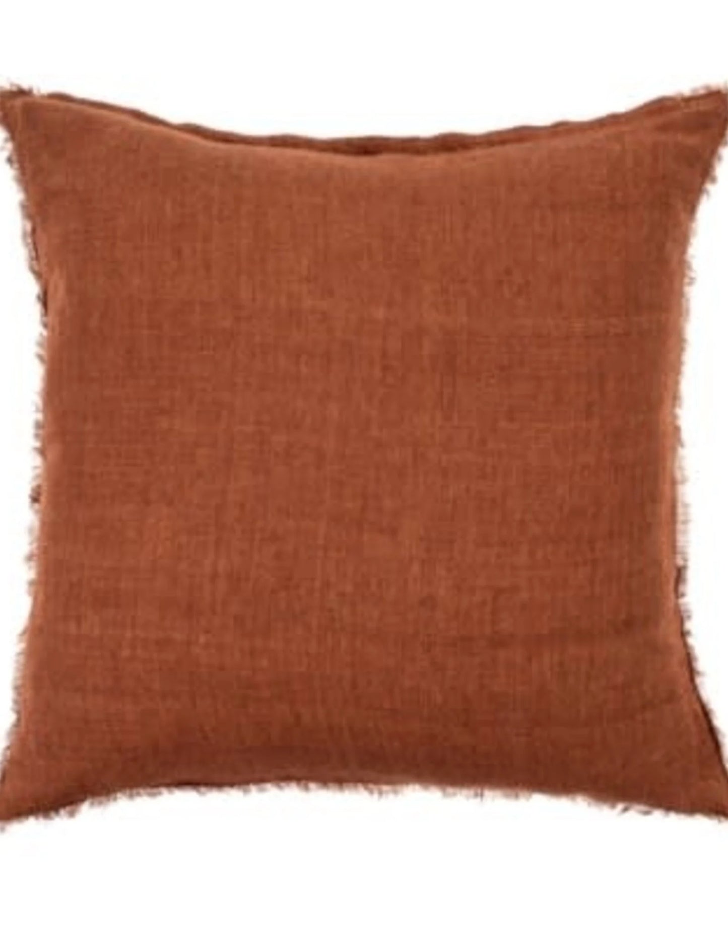 24x24 Lina Linen Pillow Burnt Umber - Magnolia Lane co. Home + Garden + Gift