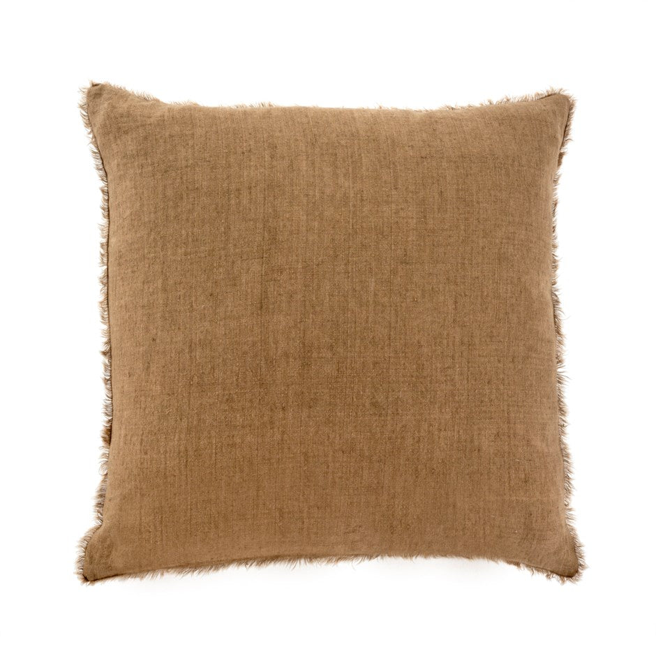 24x24 Lina Linen Pillow Hazelnut