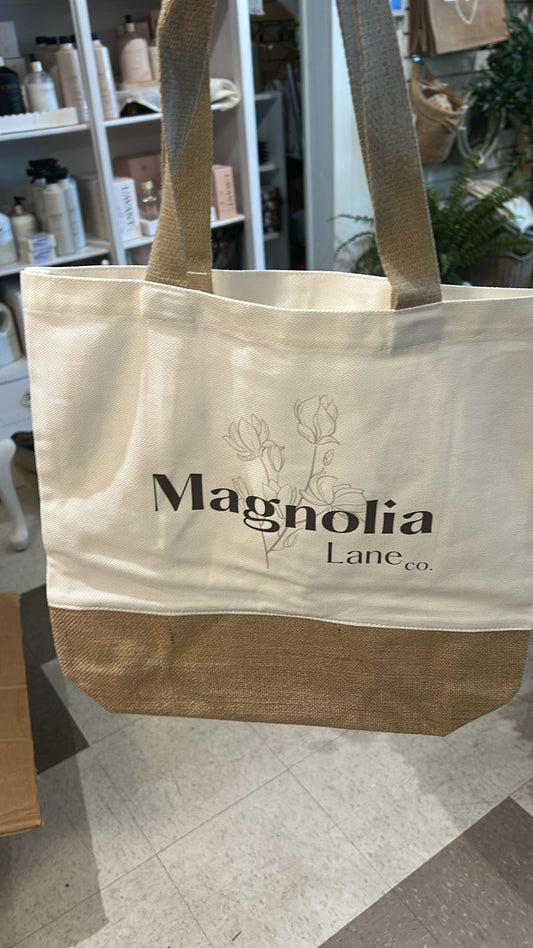 Magnolia Lane : EcoBlend Jute Cotton Tote Bag