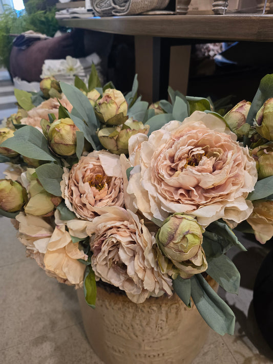Faux Dried Fall Peony