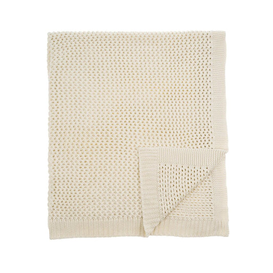 Chunky Knit Throw white