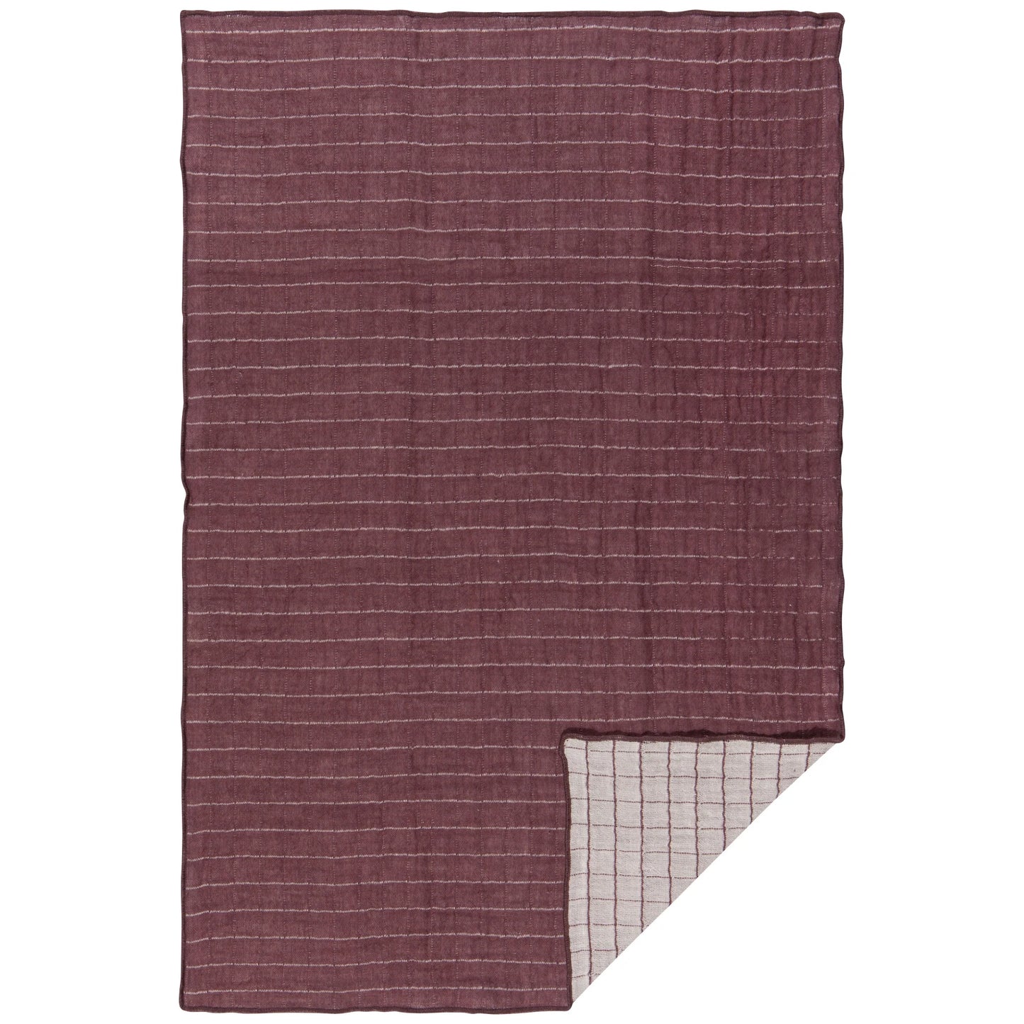 Ash Plum Double Weave Dishtowels | Set of 2